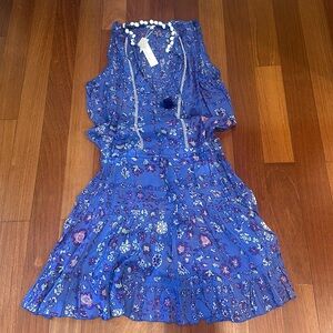 Poupette St Barth Blue Mini Dress